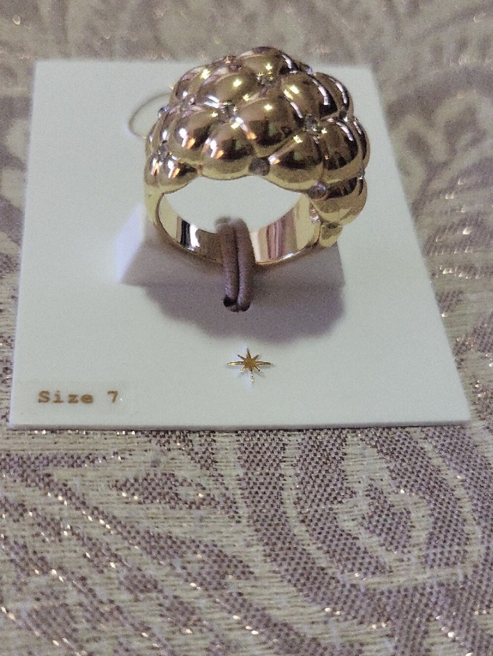 Cove Quilted Dome Statement Ring in Gold Tone - Picture 4 of 5